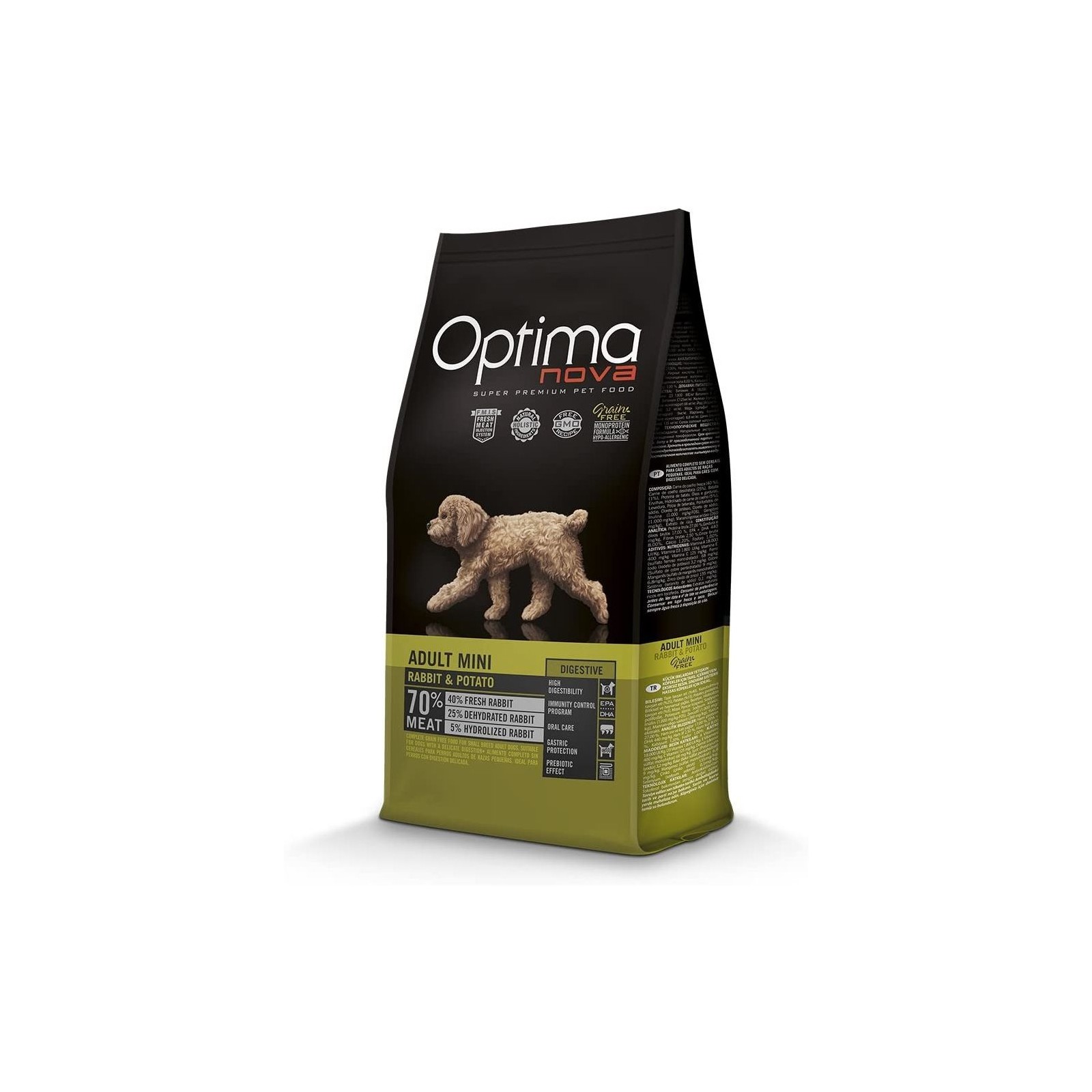 Optima Nova Adult Mini Alimento para Perros sin Cereales con Conejo