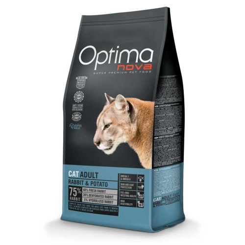 Optima Nova Comida para Gatos Adultos Conejo y Patata 2 Kg