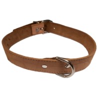 Collar de Piel Rojo para Perros