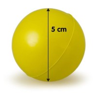 Pelota Maciza de Goma Grande 9cm para Mascotas