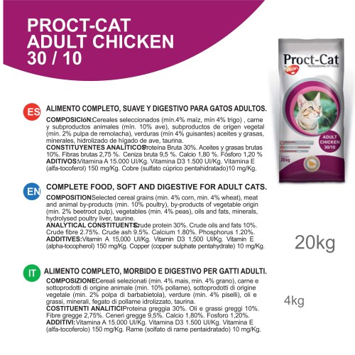 Proct-cat Adult Chicken 20 Kg Food for Adult Cats