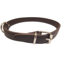 Floral Chrome Leather Collar 35x1.5cm