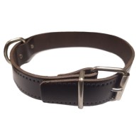 Floral Chrome Leather Collar 35x1.5cm