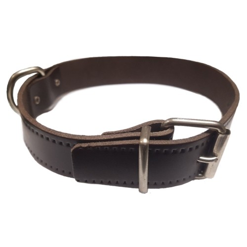 Leather Chrome Floral Collar 55x3cm