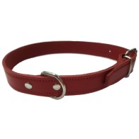 Plain Black Leather Collar 35x1.5cm for Dogs