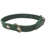 Plain Black Leather Collar 35x1.5cm for Dogs