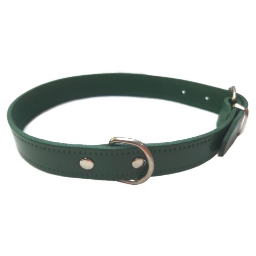 Plain Black Leather Collar 35x1.5cm for Dogs