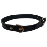 Plain Black Leather Collar 40x1.5cm