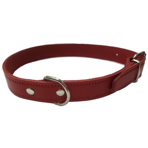 Plain Black Leather Dog Collar 45x1.8cm