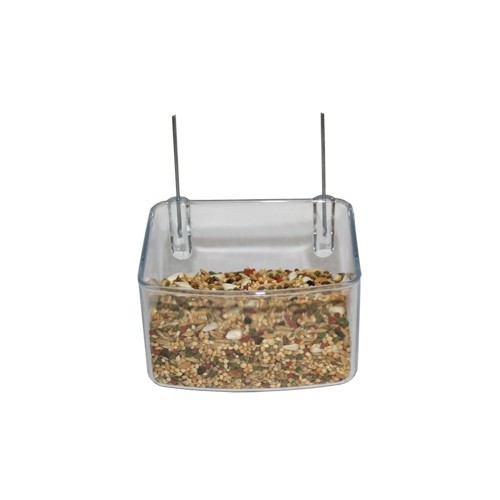 Stainless Steel Parrot Feeder with Screw Mechanism