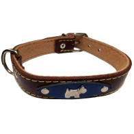 Collar Cuero Alamo Azul Aplique 55 Cm. - Elegante y Duradero