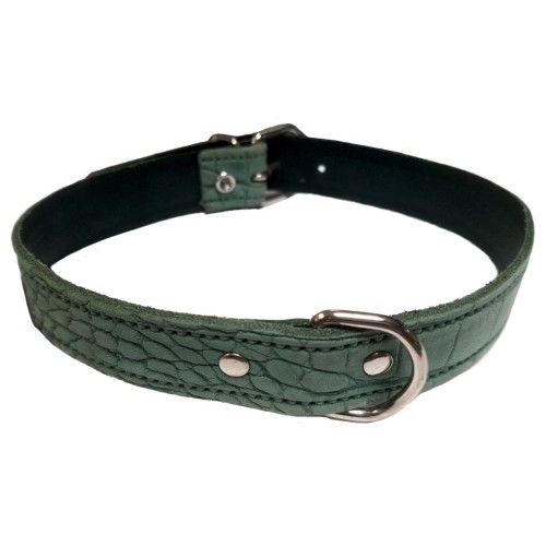 Leather Dog Collar Green 18x400mm