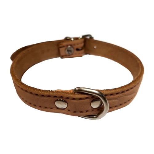 Braided Leather Dog Collar 18x400mm