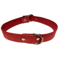 Collar Piel Labrada 20x450mm. Rojo para Perros