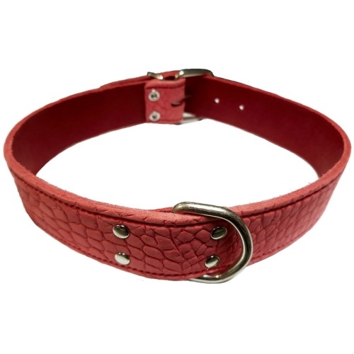 Collar de Piel Labrado Tostado