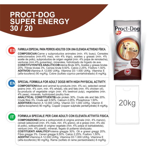 Proct Dog Adult Super Energy 20 Kg