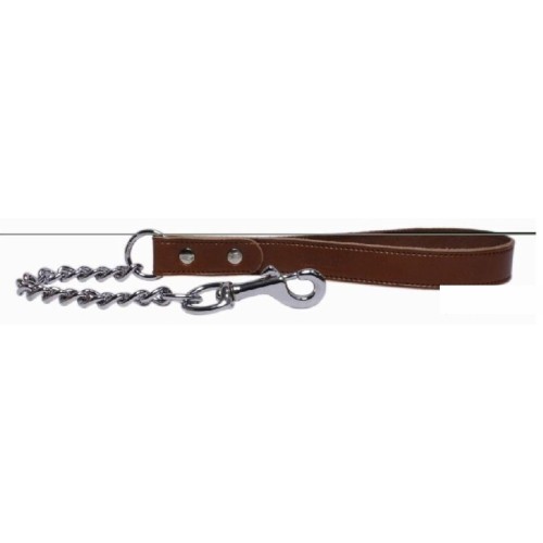 Chrome Steel Leash 30x800mm Brown