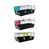 Portable Foldable Rabbit Cage Black 58x36x31 Cm