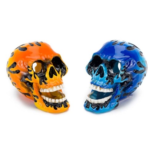 Adorno Decorativo Calavera Mini Flame Skull