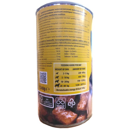 Lata de Comida para Perros Pollo 1240g