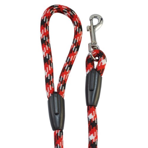 Black and Red Rope Leash 120x1.3cm