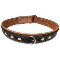 Double Leather Collar 30x650 Natural/Black