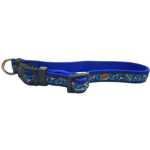 Collar Bull Hueso 15x250-380mm. Azul