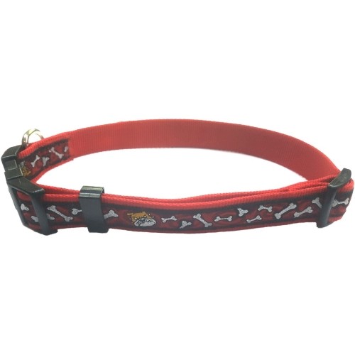 Nylon Collar 15x250-380mm Bull Red