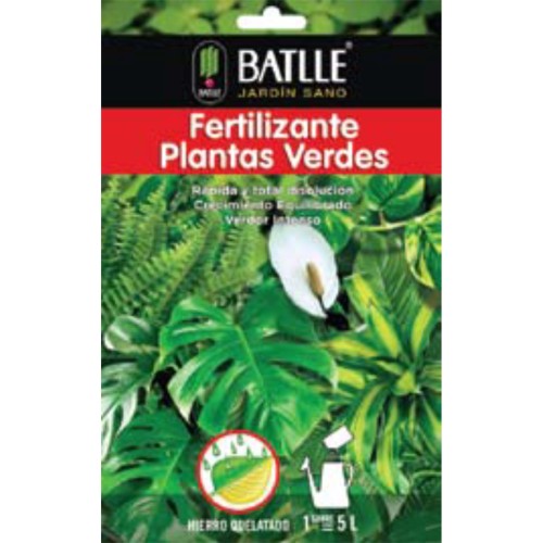 Fertilizante Plantas Verdes BATLLE Sobre 5 Lts.