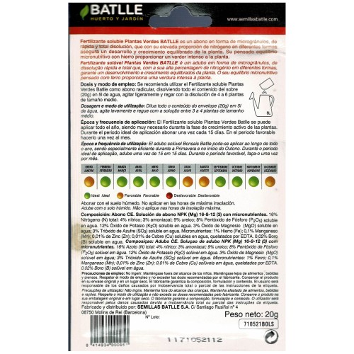 BATLLE Green Plant Fertilizer for 5 liters