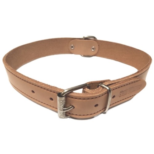 Natural Smooth Leather Collar 25x550mm