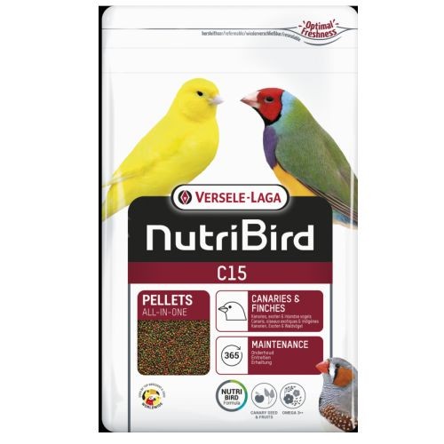 NutriBird C15 Maintenance Feed 1 Kg for Exotic Birds