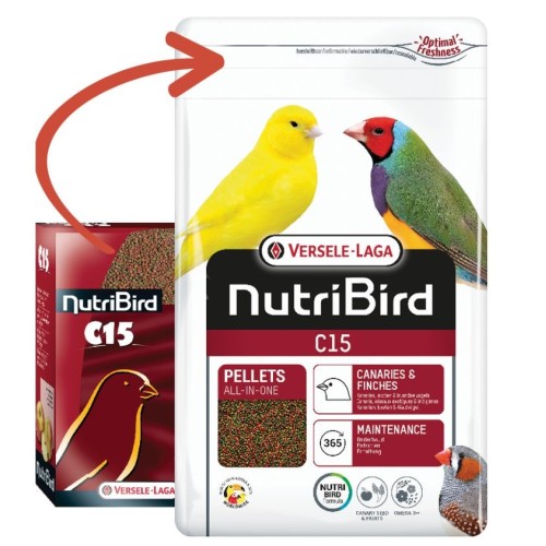 NutriBird C15 Maintenance Feed 1 Kg for Exotic Birds