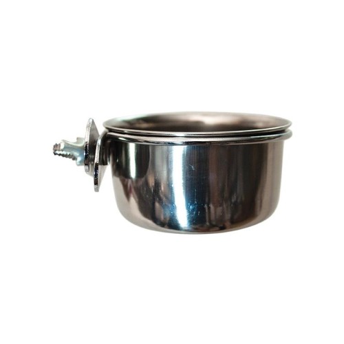 Comedero Loro Inox. 12cm Con Tornillo