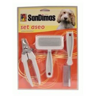 Pet Grooming Set with Comb, Brush, and Nail Clipper