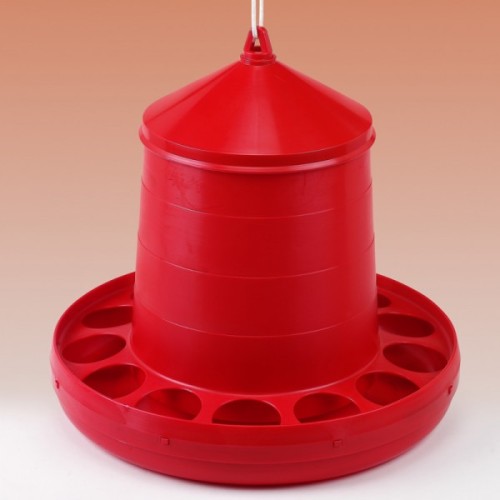 Plastic Bird Hopper 12 Kg Red for efficient feeding