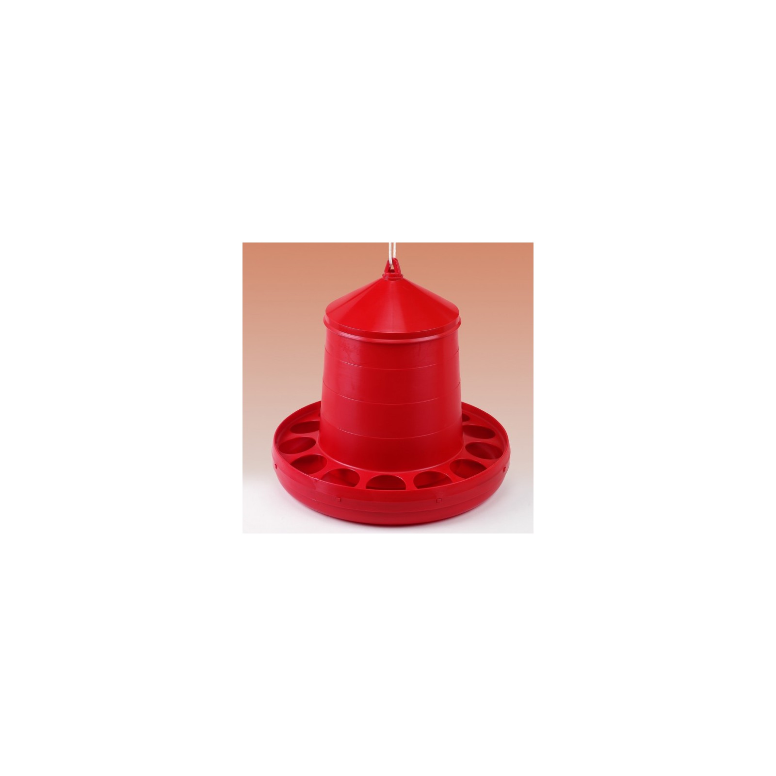 Plastic Bird Hopper 12 Kg Red for efficient feeding