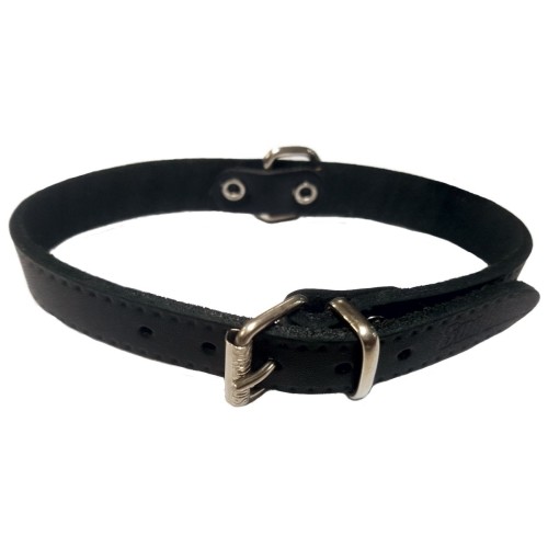 Collar Cuero Liso 35x650mm. Negro