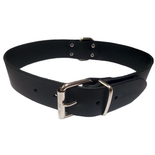 Collar Cuero Liso Negro 40x700mm Durabilidad Comodidad