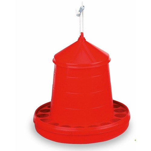 Tolva Plástico para Aves 4 Kg Rojo