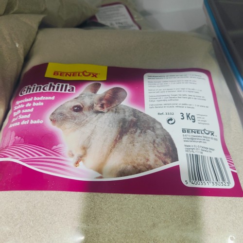 Chinchilla Bath Sand 3 Kg Benelux Quality Bathing Sand