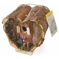 Nido Pájaro Naturaleza Corazón 20x14x17cm - Hábitat Acogedor