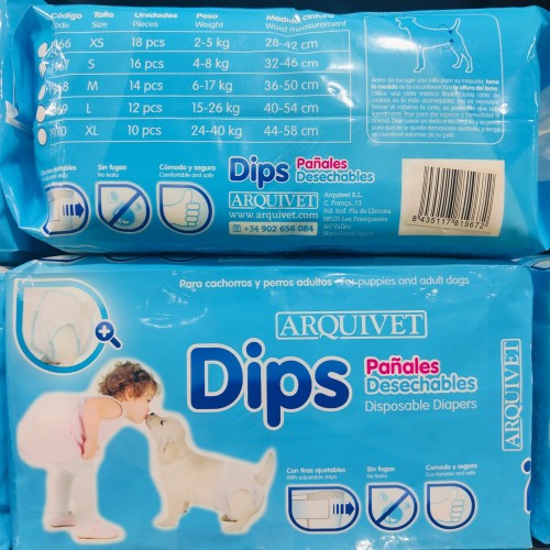 Dog Diapers Size S 16 Pcs for Incontinence