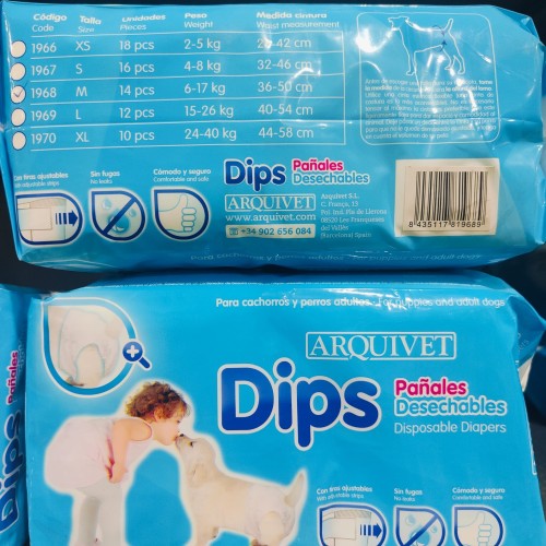 Dog Diapers Size S 16 Pcs for Incontinence