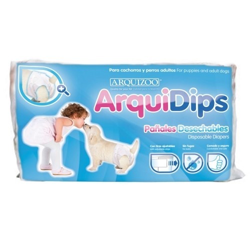 M Size Dog Diapers - 14 Pieces