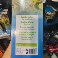 Cepillo Doble de Madera para Perros Tamaño Mediano