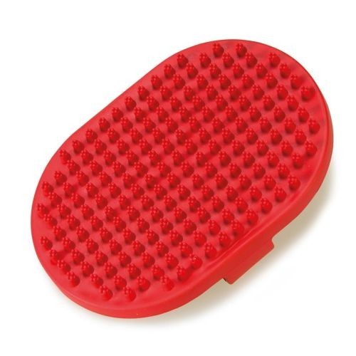 Oval Rubber Brush for Short-Haired Dogs