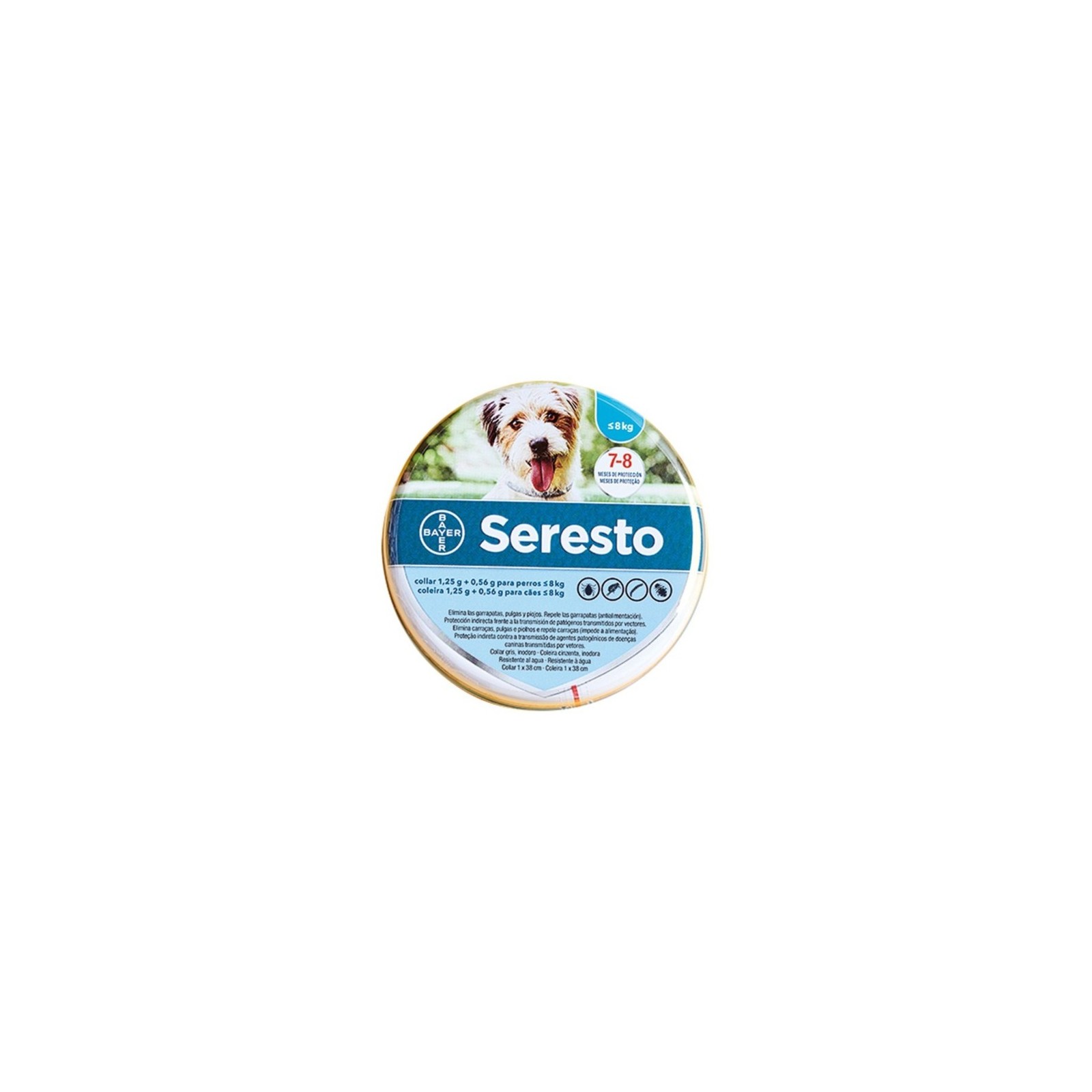 Collar Seresto para Perros Pequeños contra Pulgas y Garrapatas