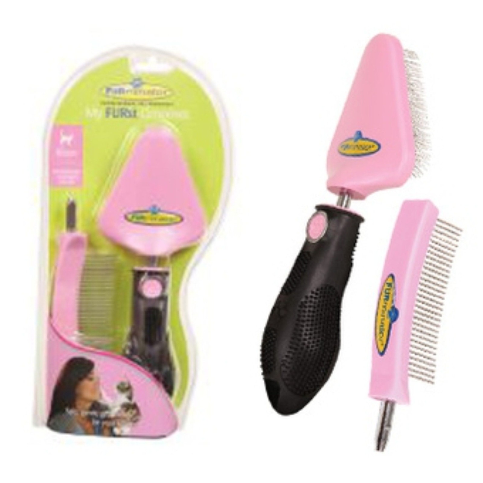 Fur Brush + Kitten Comb Grooming Set