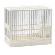 C-2 Bird Cage with Removable Tray - White